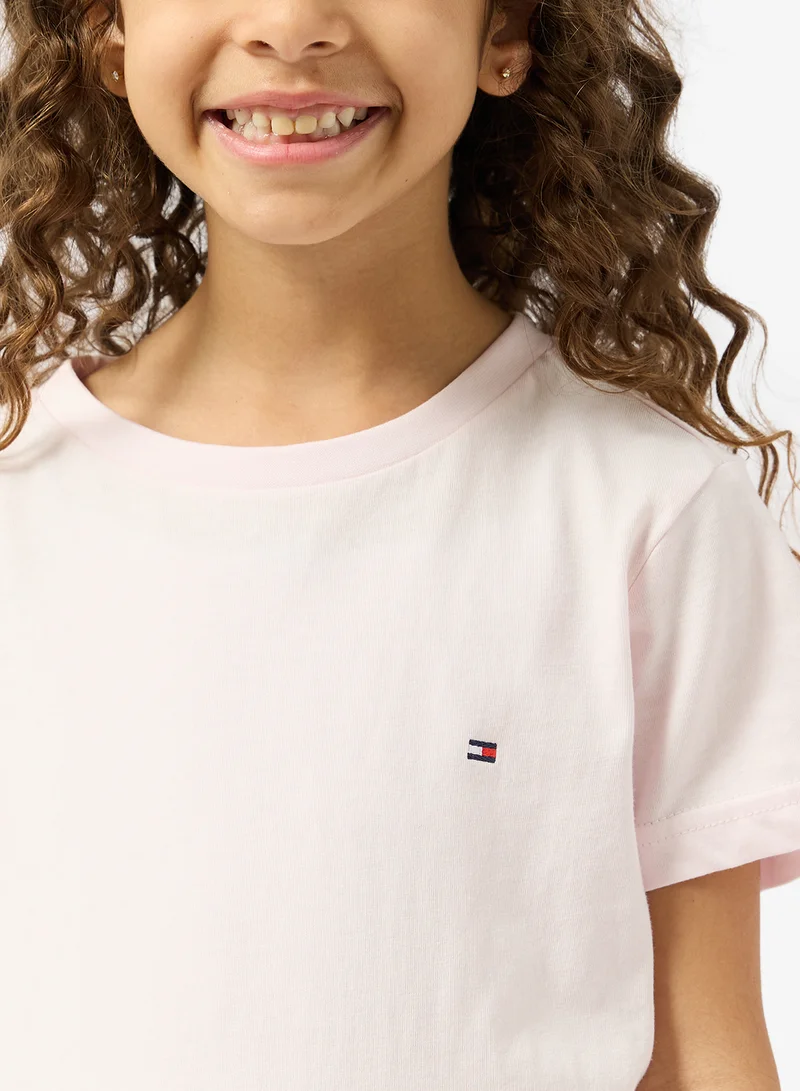 TOMMY HILFIGER Kids 2 Pack Logo Crew Neck T-Shirt